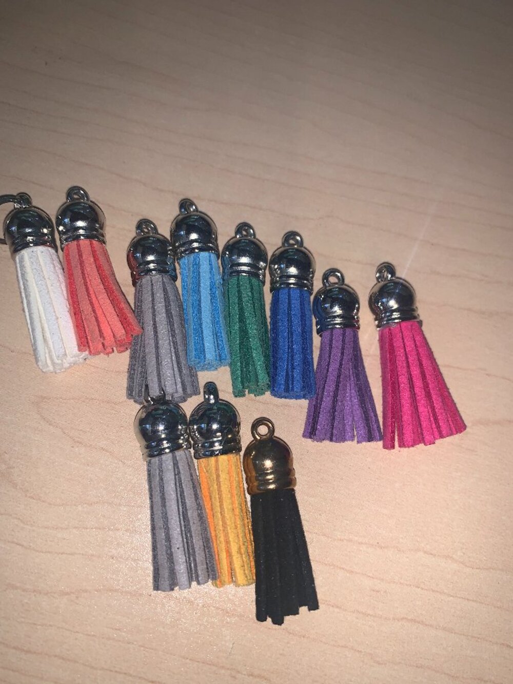11ct Assorted colored jewelry making tassels selling as is